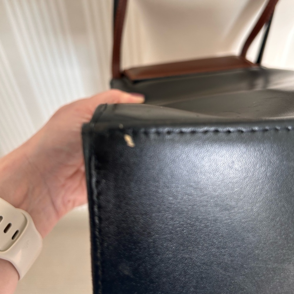 Vintage Jay Herbert Brown Black Leather Crossbody Bag Handmade in Florence Italy - Picture 13 of 14